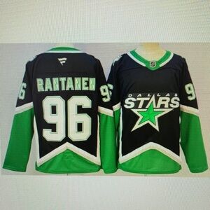 Mikko Rantanen Stitched Black Jersey Green❤️‍🔥